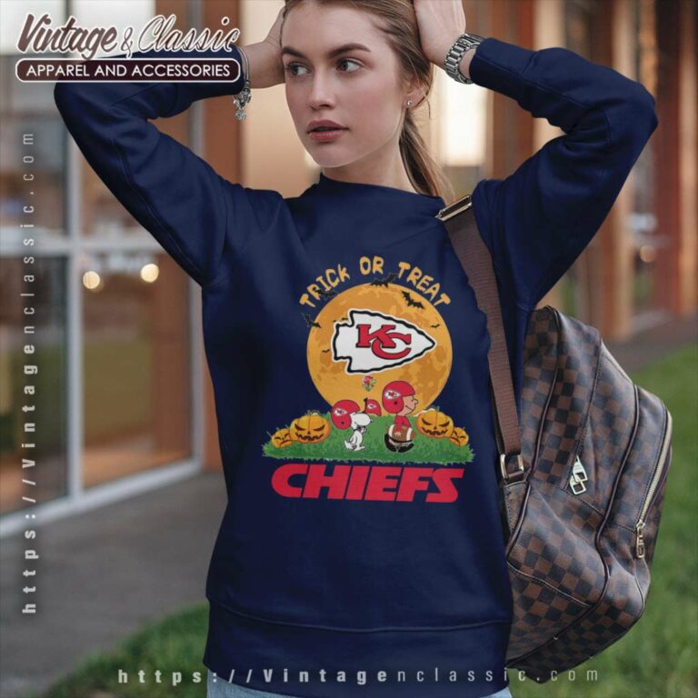Snoopy Charlie Brown Trick Or Treat Halloween Kansas City Chiefs Sweatshirt Snoopy Charlie Brown Trick Or Treat Halloween Kansas City Chiefs Sweatshirt
