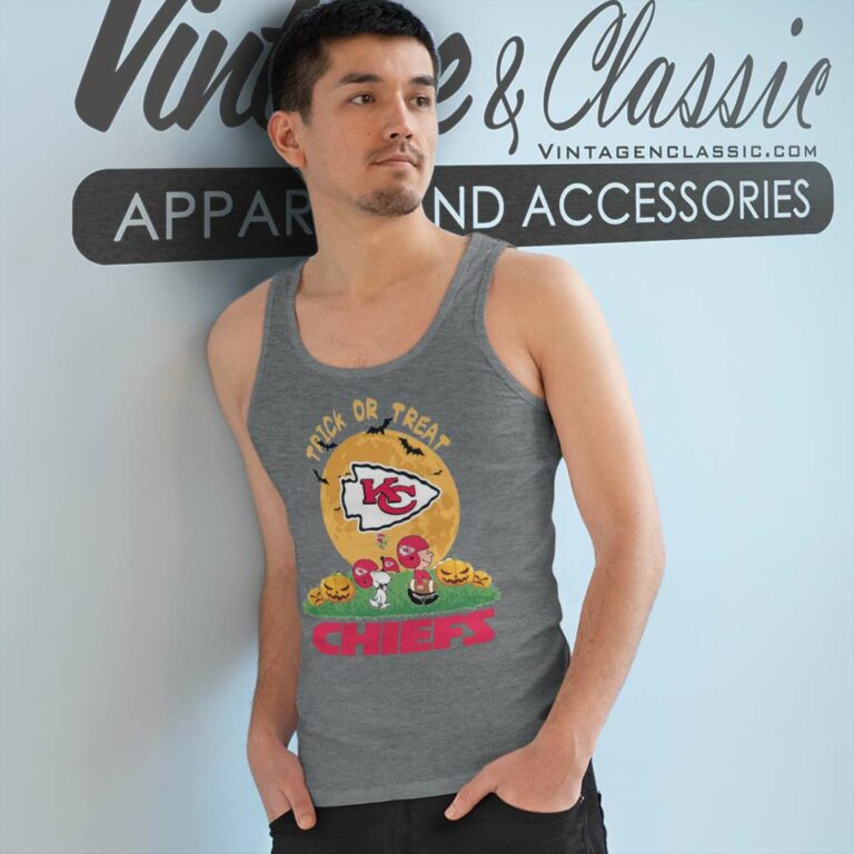 Snoopy Charlie Brown Trick Or Treat Halloween Kansas City Chiefs Tank Top Racerback Snoopy Charlie Brown Trick Or Treat Halloween Kansas City Chiefs Tank Top Racerback