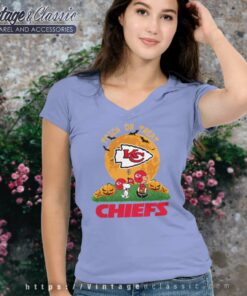 Snoopy Charlie Brown Trick Or Treat Halloween Kansas City Chiefs Shirt 5 Snoopy Charlie Brown Trick Or Treat Halloween Kansas City Chiefs V Neck TShirt