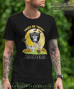 Snoopy Charlie Brown Trick Or Treat Halloween Las Vegas Raiders T Shirt