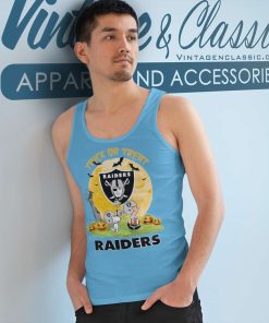 Snoopy Charlie Brown Trick Or Treat Halloween Las Vegas Raiders Tank Top Racerback