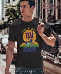 Snoopy Charlie Brown Trick Or Treat New York Giants Halloween T Shirt