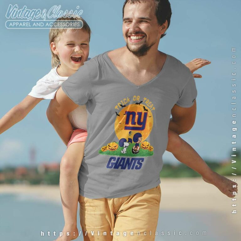 Snoopy Charlie Brown Trick Or Treat New York Giants Halloween V Neck TShirt Snoopy Charlie Brown Trick Or Treat New York Giants Halloween V Neck TShirt