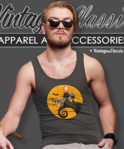 Snoopy Charlie Brown Under Moon Los Angeles Dodgers Halloween Tank Top Racerback