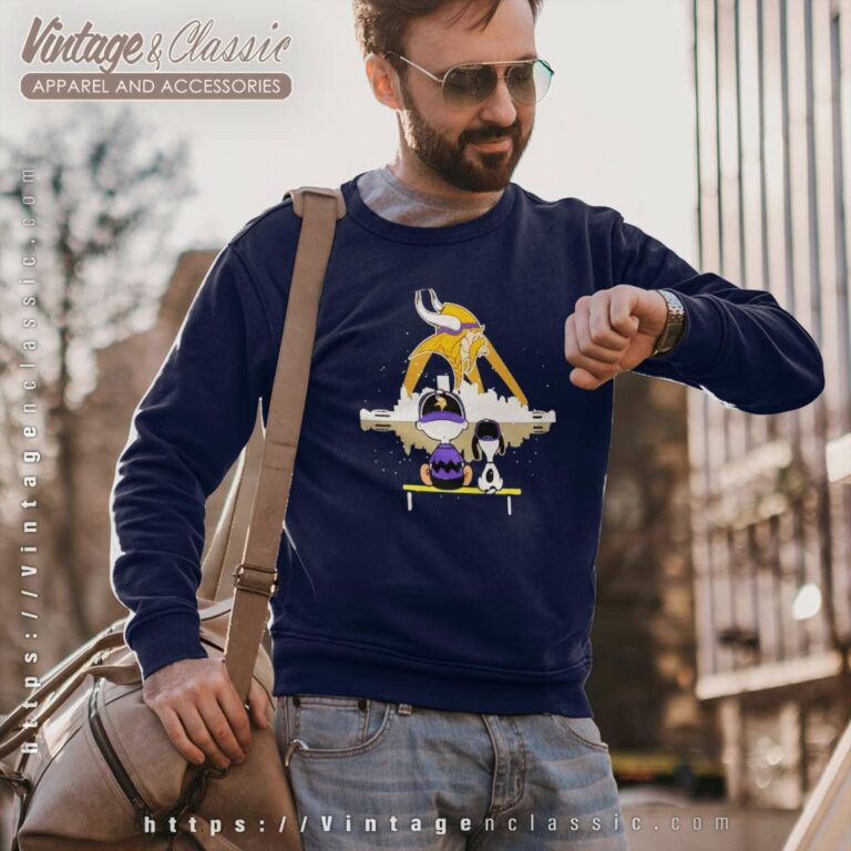 Snoopy Charlie Brown Watching City Minnesota Vikings Sweatshirt Snoopy Charlie Brown Watching City Minnesota Vikings Sweatshirt