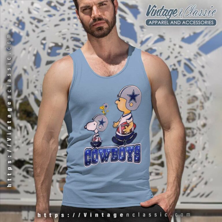 Snoopy Charlie Brown Dallas Cowboys Peanuts Tank Top Racerback Snoopy Charlie Brown Dallas Cowboys Peanuts Tank Top Racerback