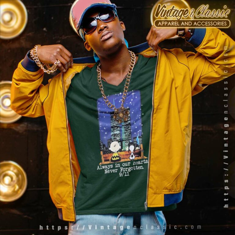 Snoopy Charlie Browns Always In Your Hearts Never Forgotten 9 11 V Neck TShirt Snoopy Charlie Browns Always In Your Hearts Never Forgotten 9 11 V Neck TShirt