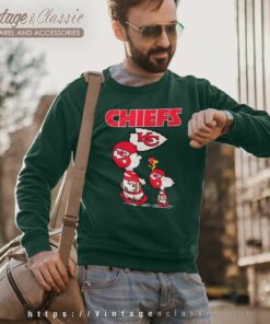 Snoopy Charlie Playing Kansas City Chiefs Sweatshirt