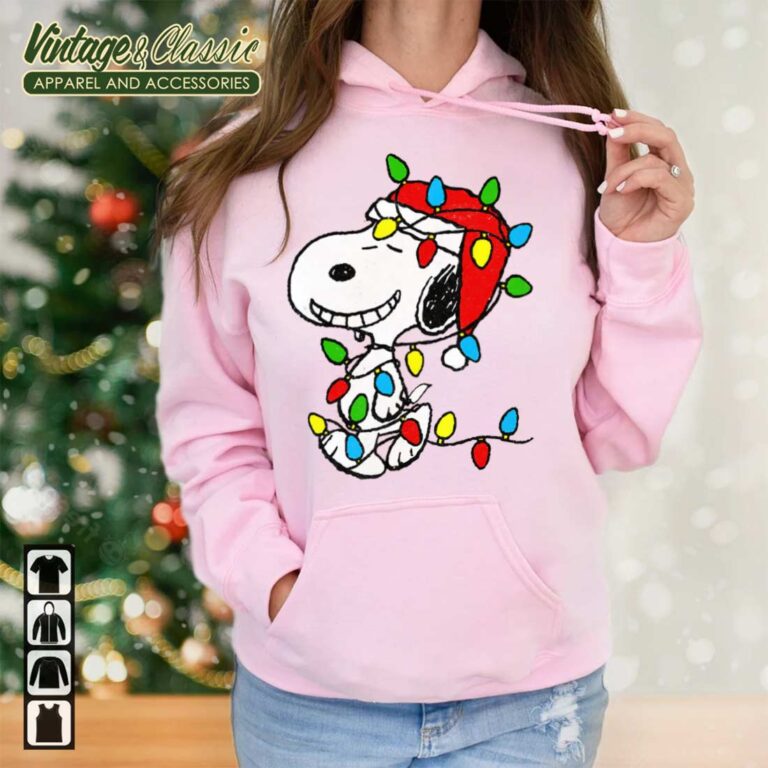 Snoopy Christmas Lights Shirt Santa Snoopy Christmas Hoodie Snoopy Christmas Lights Shirt Santa Snoopy Christmas Hoodie
