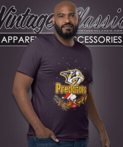 Snoopy Christmas Nashville Predators T Shirt