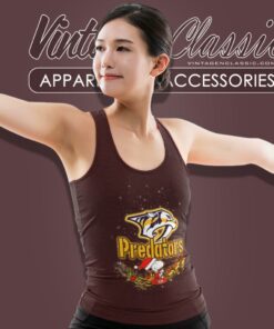 Snoopy Christmas Nashville Predators Tank Top Racerback