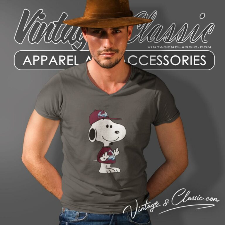 Snoopy Colorado Avalanche Nhl Double Middle Fingers Fuck You V Neck TShirt Snoopy Colorado Avalanche Nhl Double Middle Fingers Fuck You V Neck TShirt