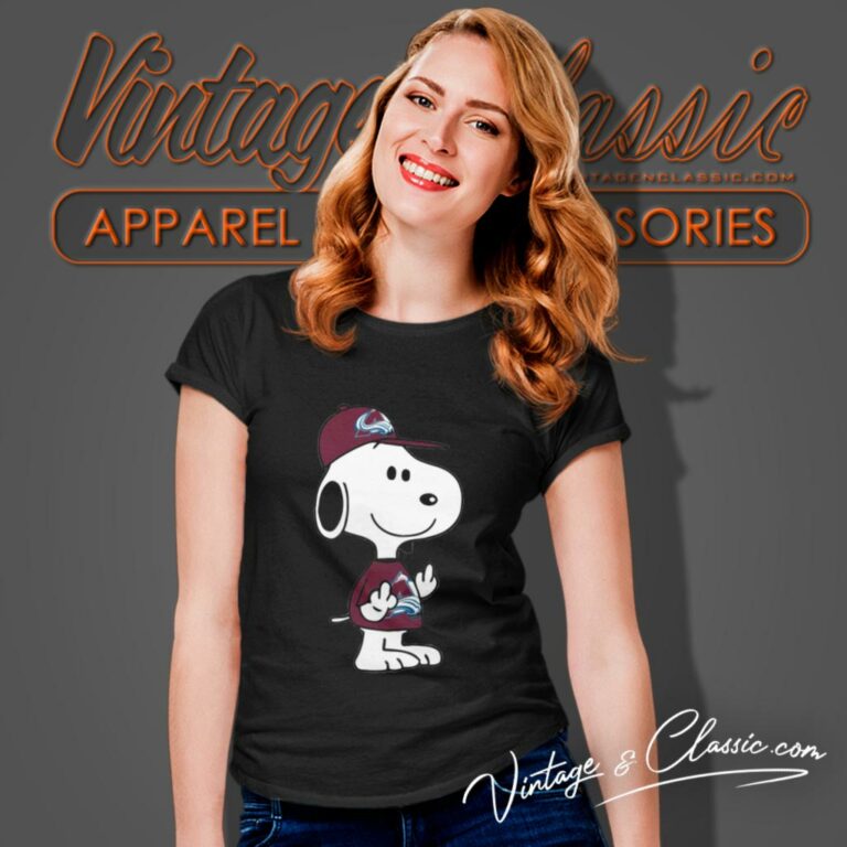 Snoopy Colorado Avalanche Nhl Double Middle Fingers Fuck You Women T Shirt Snoopy Colorado Avalanche Nhl Double Middle Fingers Fuck You Women T Shirt
