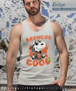 Snoopy Cool Denver Broncos Tank Top Racerback
