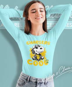 Snoopy Cool Los Angeles Chargers Long Sleeve Tee