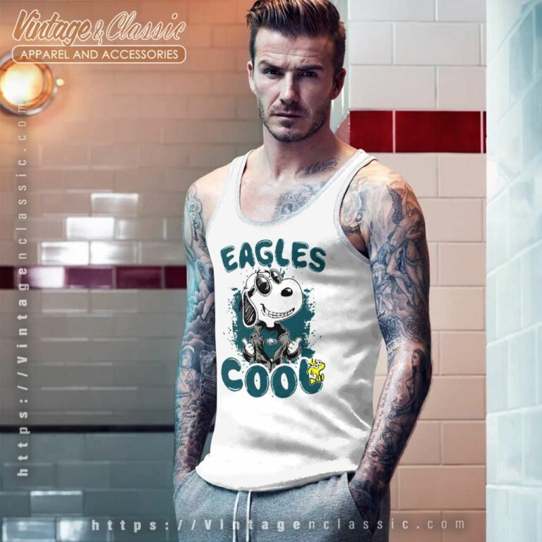 Snoopy Cool Team Philadelphia Eagles Tank Top Racerback Snoopy Cool Team Philadelphia Eagles Tank Top Racerback