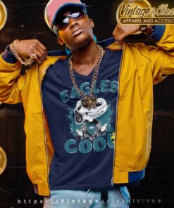 Snoopy Cool Team Philadelphia Eagles V Neck TShirt