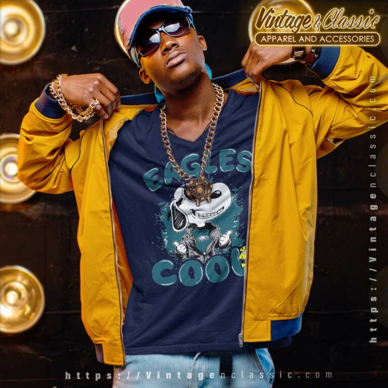 Snoopy Cool Team Philadelphia Eagles V Neck TShirt Snoopy Cool Team Philadelphia Eagles V Neck TShirt