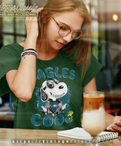 Snoopy Cool Team Philadelphia Eagles Women TShirt