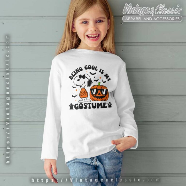 Snoopy Costume Halloween Shirt Being Cool Is My kids Longsleeves Snoopy Costume Halloween Shirt Being Cool Is My kids Longsleeves