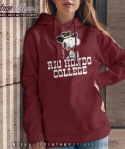 Snoopy Cowboy Hat Rio Hondo College 80s Hoodie
