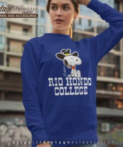 Snoopy Cowboy Hat Rio Hondo College 80s Sweatshirt