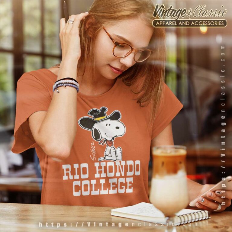 Snoopy Cowboy Hat Rio Hondo College 80s Women TShirt Snoopy Cowboy Hat Rio Hondo College 80s Women TShirt