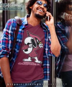 Snoopy Dabbing Arizona Cardinals Shirt V Neck TShirt
