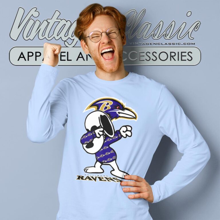 Snoopy Dabbing Baltimore Ravens Shirt Long Sleeve Tee Snoopy Dabbing Baltimore Ravens Shirt Long Sleeve Tee