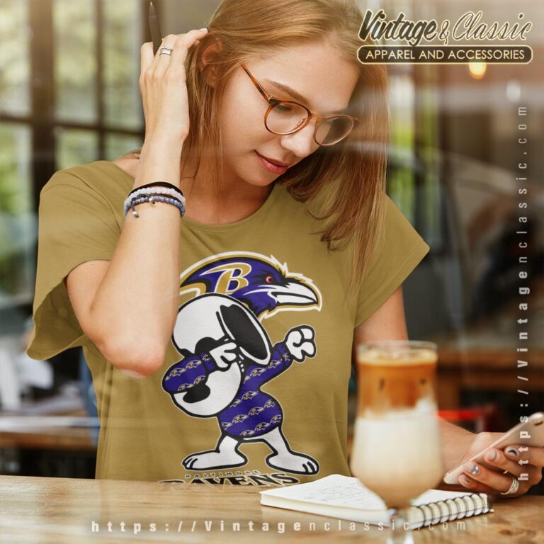 Snoopy Dabbing Baltimore Ravens Shirt Women T shirt Snoopy Dabbing Baltimore Ravens Shirt Women T shirt