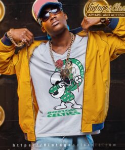 Snoopy Dabbing Boston Celtics Shirt 1 Snoopy Dabbing Boston Celtics Shirt V Neck TShirt