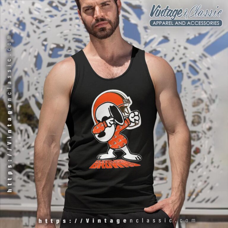 Snoopy Dabbing Cleveland Browns Shirt Tank Top Racerback Snoopy Dabbing Cleveland Browns Shirt Tank Top Racerback