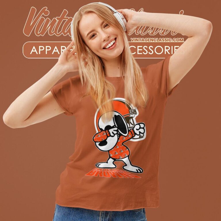 Snoopy Dabbing Cleveland Browns Shirt Women T shirt Snoopy Dabbing Cleveland Browns Shirt Women T shirt