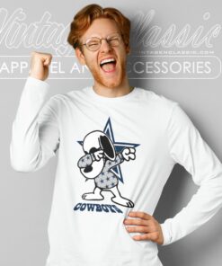 Snoopy Dabbing Dallas Cowboys Shirt Long Sleeve Tee