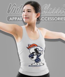 Snoopy Dabbing Denver Broncos Shirt Tank Top Racerback