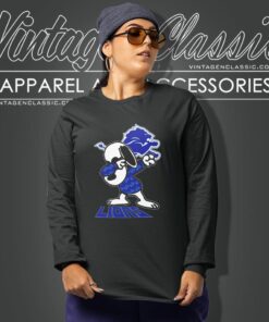 Snoopy Dabbing Detroit Lions Shirt Long Sleeve Tee