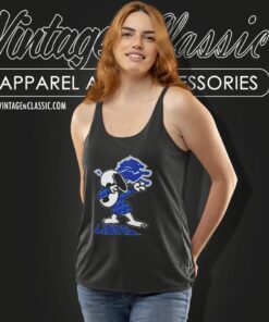 Snoopy Dabbing Detroit Lions Shirt Tank Top Racerback