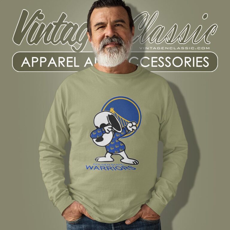 Snoopy Dabbing Golden State Warriors Shirt Long Sleeve Tee Snoopy Dabbing Golden State Warriors Shirt Long Sleeve Tee