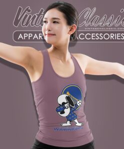 Snoopy Dabbing Golden State Warriors Shirt Tank Top Racerback