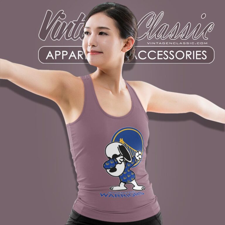 Snoopy Dabbing Golden State Warriors Shirt Tank Top Racerback Snoopy Dabbing Golden State Warriors Shirt Tank Top Racerback