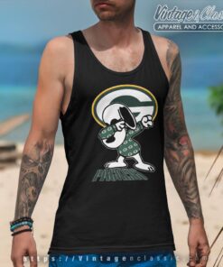 Snoopy Dabbing Green Bay Packers Shirt Tank Top Racerback