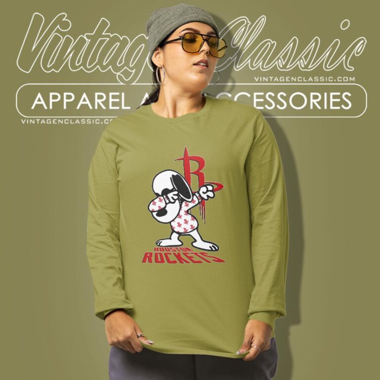 Snoopy Dabbing Houston Rockets Shirt Long Sleeve Tee Snoopy Dabbing Houston Rockets Shirt Long Sleeve Tee