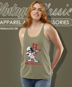Snoopy Dabbing Houston Rockets Shirt Tank Top Racerback