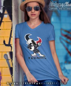 Snoopy Dabbing Houston Texans Shirt V Neck TShirt