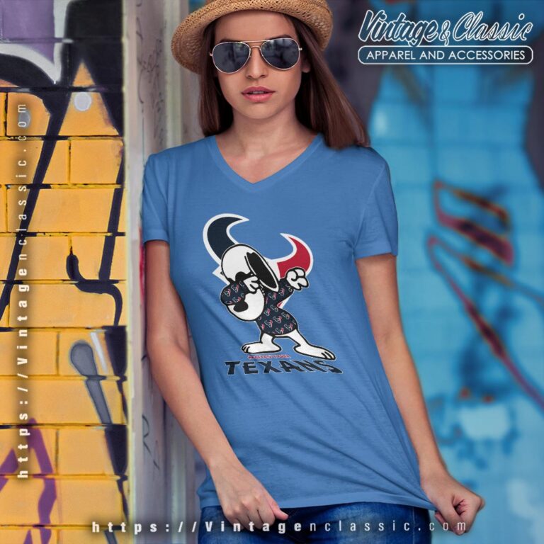 Snoopy Dabbing Houston Texans Shirt V Neck TShirt Snoopy Dabbing Houston Texans Shirt V Neck TShirt