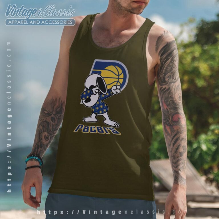 Snoopy Dabbing Indiana Pacers Shirt Tank Top Racerback Snoopy Dabbing Indiana Pacers Shirt Tank Top Racerback