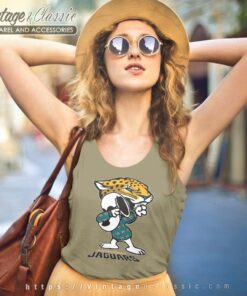 Snoopy Dabbing Jacksonville Jaguars Shirt Tank Top Racerback