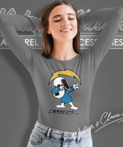 Snoopy Dabbing Los Angeles Chargers Shirt Long Sleeve Tee