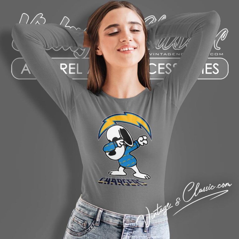 Snoopy Dabbing Los Angeles Chargers Shirt Long Sleeve Tee Snoopy Dabbing Los Angeles Chargers Shirt Long Sleeve Tee