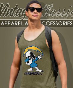 Snoopy Dabbing Los Angeles Chargers Shirt Tank Top Racerback